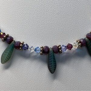 Handmade Necklace with Czech Dagger Beads & Swarovski Crystals